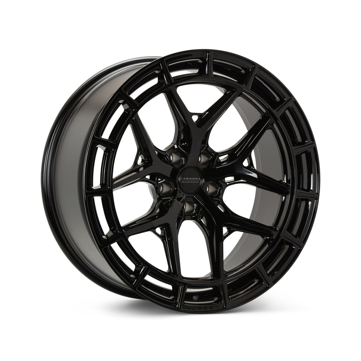 19" Vossen HFX1 Gloss Black 19x8.5 Concave Wheels Rims Fits Audi B7 A4 S4