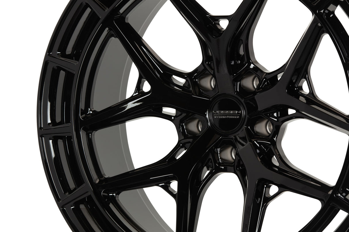 19" Vossen HFX1 Gloss Black 19x8.5 Concave Wheels Rims Fits Honda Accord