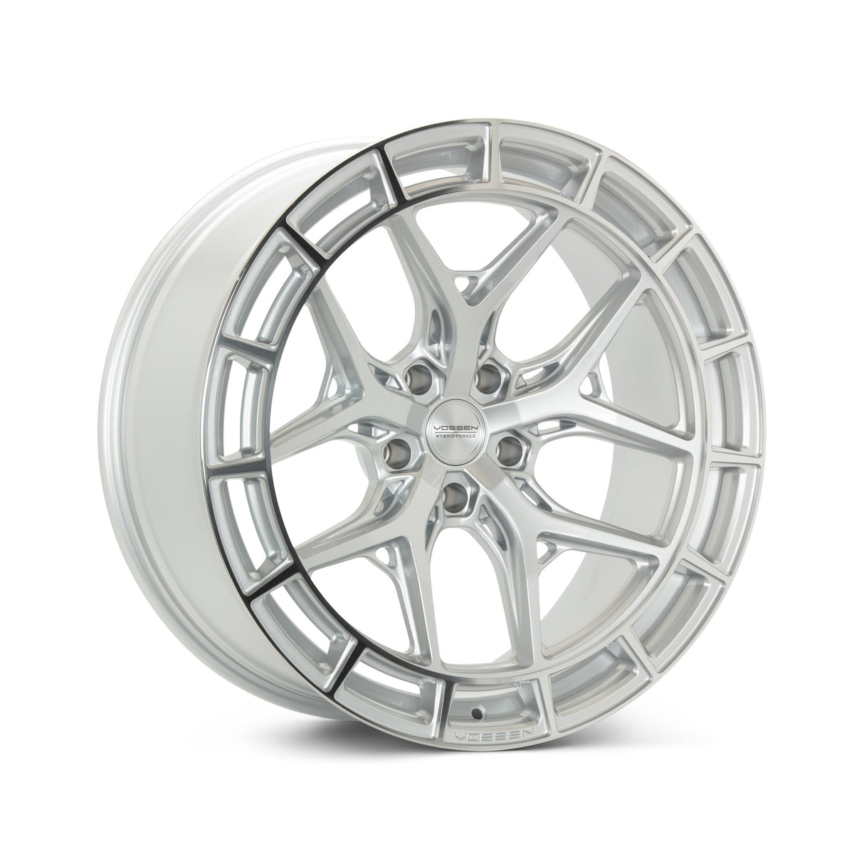 19" Vossen HFX1 Silver Polished 19x8.5 Concave Wheels Rims Fits Audi B7 A4 S4