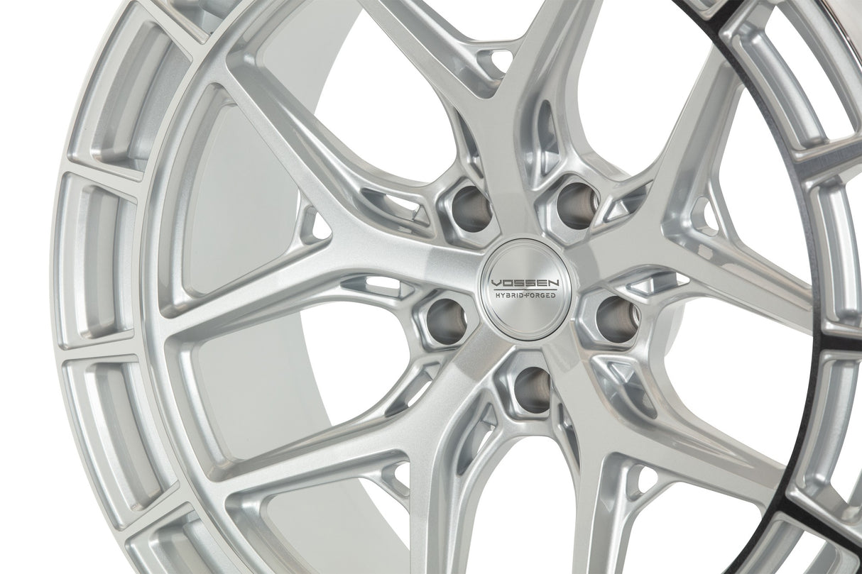 19" Vossen HFX1 Silver Polished 19x8.5 19x9.5 Wheels Fits Ford Mustang S550