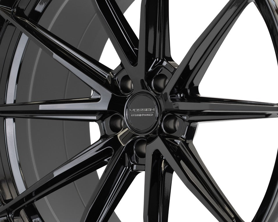 19" Vossen HFX2 Gloss Black 19x8.5 Concave Wheels Rims Fits Volkswagen Jetta