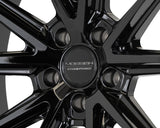 19" Vossen HFX2 Gloss Black 19x8.5 Concave Wheels Rims Fits Audi B9 A5 S5