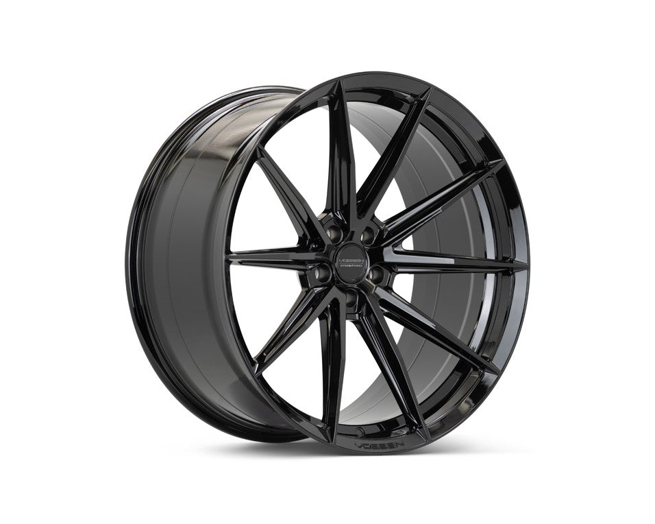 19" Vossen HFX2 Gloss Black 19x8.5 19x9.5 Wheels Fits Mercedes W212 E Class