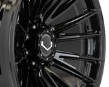 24" Vossen HFX2 Gloss Black 24x12 Wheels Fits Chevy Silverado 2500HD 3500HD