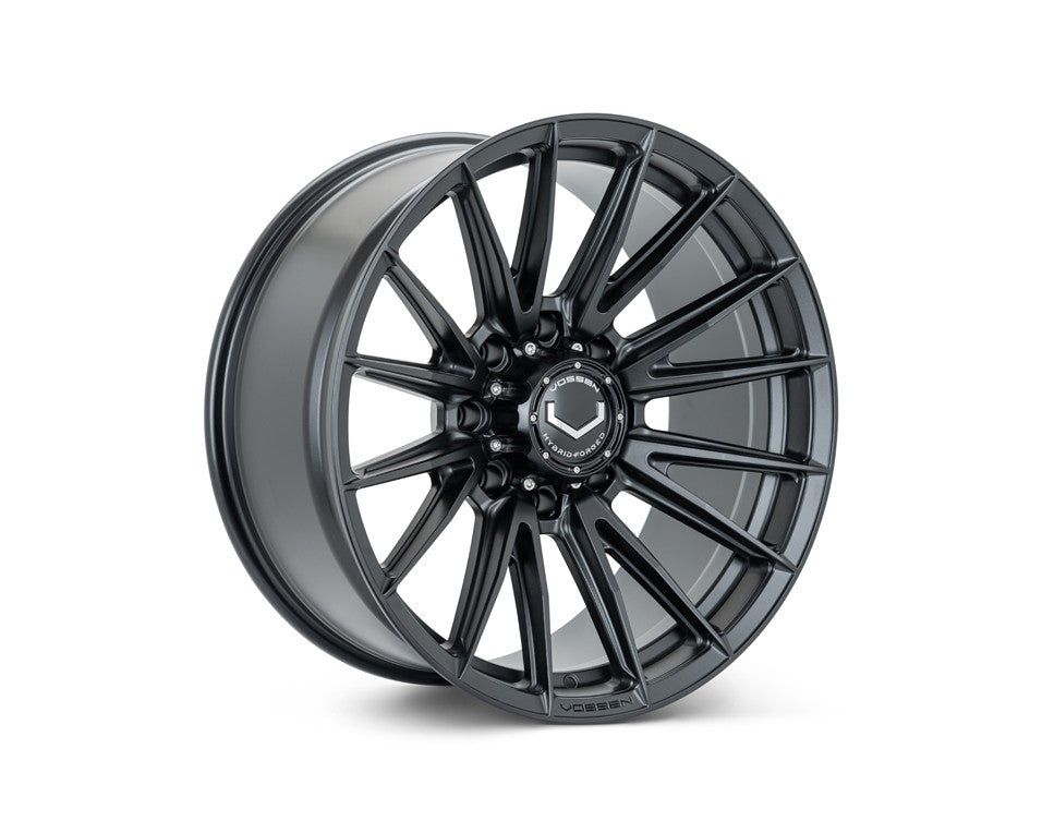 24" Vossen HFX2 Satin Black 24x10 Wheels Fits Chevy Silverado HD 2001-2010