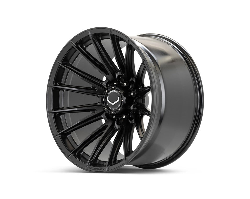 24" Vossen HFX2 Satin Black 24x12 Concave Wheels Fits GMC Sierra HD 2001-2010