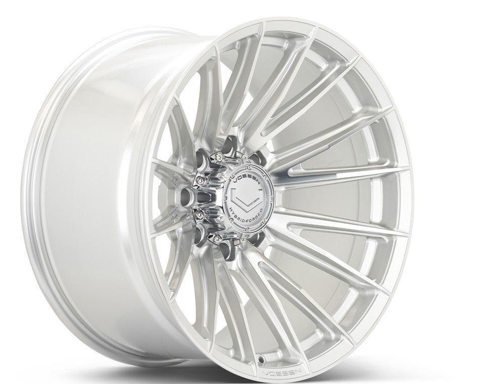 22" Vossen HFX2 Silver Polished 22x12 Wheels Fits Chevy Silverado 2500HD 3500HD