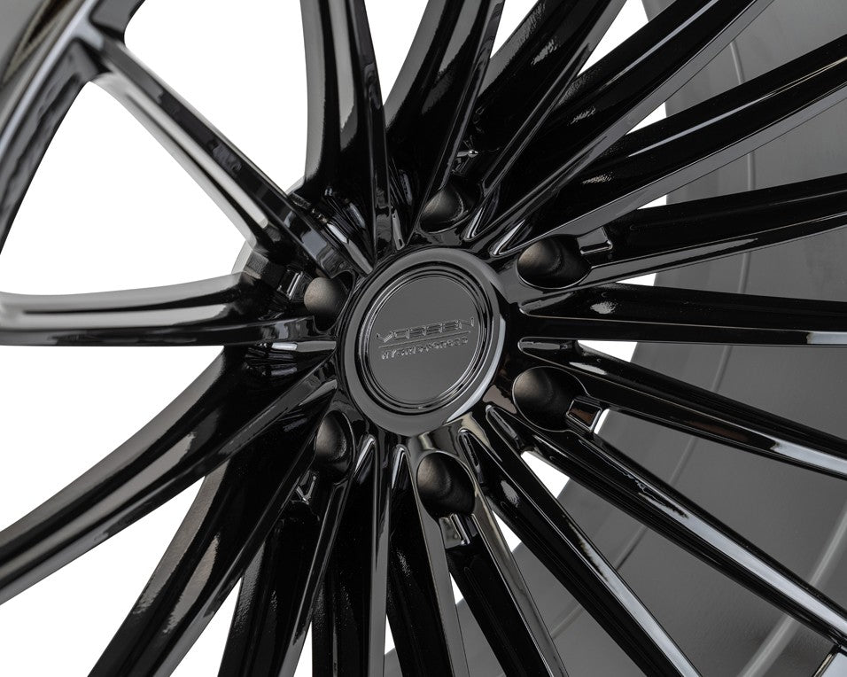 22" Vossen HFX4 Gloss Black 22x12 Concave Wheels Rims Fits Ford F150 2015-2020
