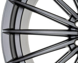 17" Vossen HFX4 Satin Black 17x9 Concave Wheels Rims Fits Ford Bronco