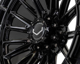 24" Vossen HFX5 Gloss Black 24x12 Wheels Fits Chevy Silverado 2500HD 3500HD