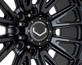 20" Vossen HFX5 Satin Black 20x10 Wheels Fits Chevy Silverado HD 2001-2010