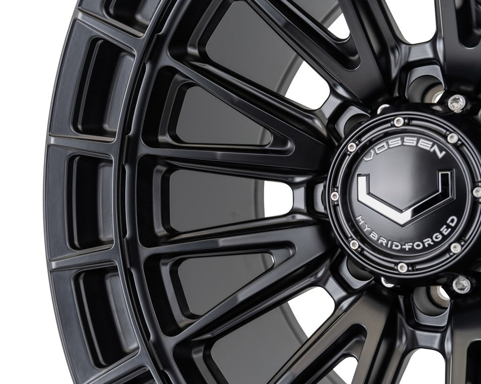 22" Vossen HFX5 Satin Black 22x12 Wheels Fits Chevy Silverado HD 2001-2010
