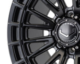 24" Vossen HFX5 Satin Black 24x12 Concave Wheels Fits GMC Sierra HD 2001-2010