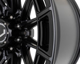 24" Vossen HFX5 Satin Black 24x12 Wheels Fits Chevy Silverado 2500HD 3500HD