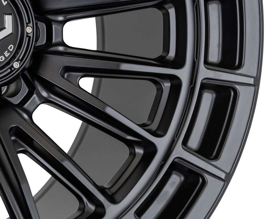 24" Vossen HFX5 Satin Black 24x12 Concave Wheels Fits GMC Sierra HD 2001-2010