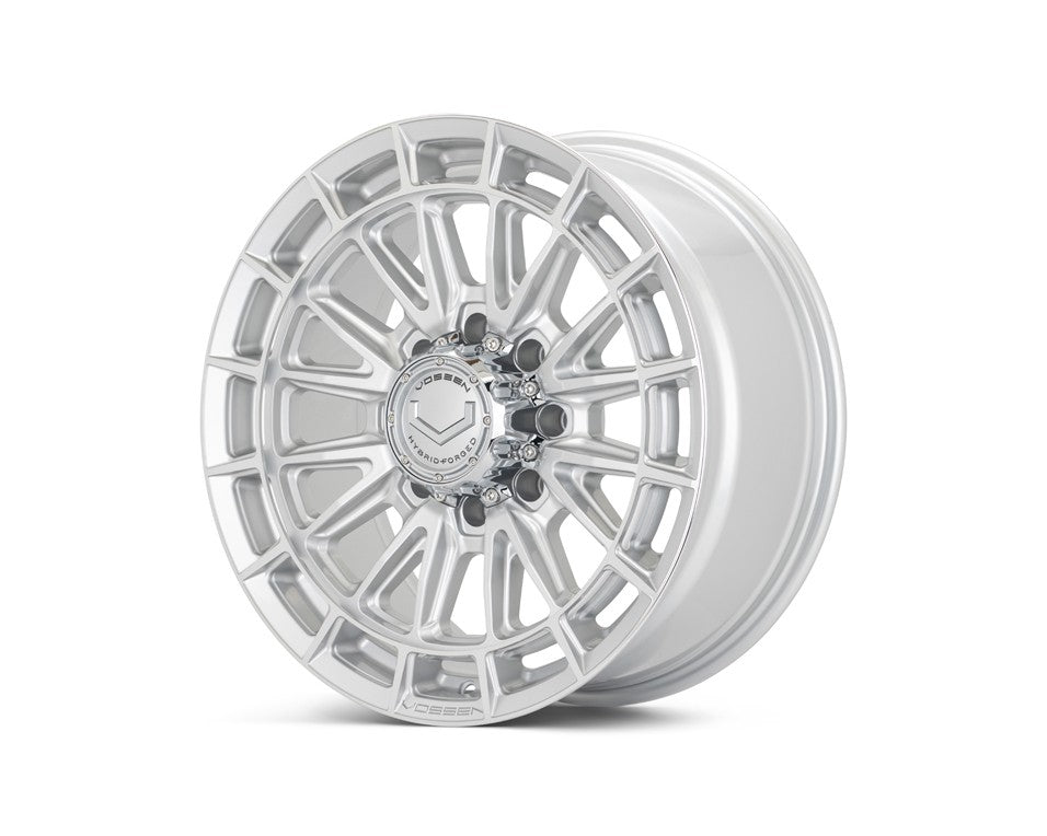 20" Vossen HFX5 Silver Polished 20x9 Wheels Fits Chevy Silverado 2500HD 3500HD