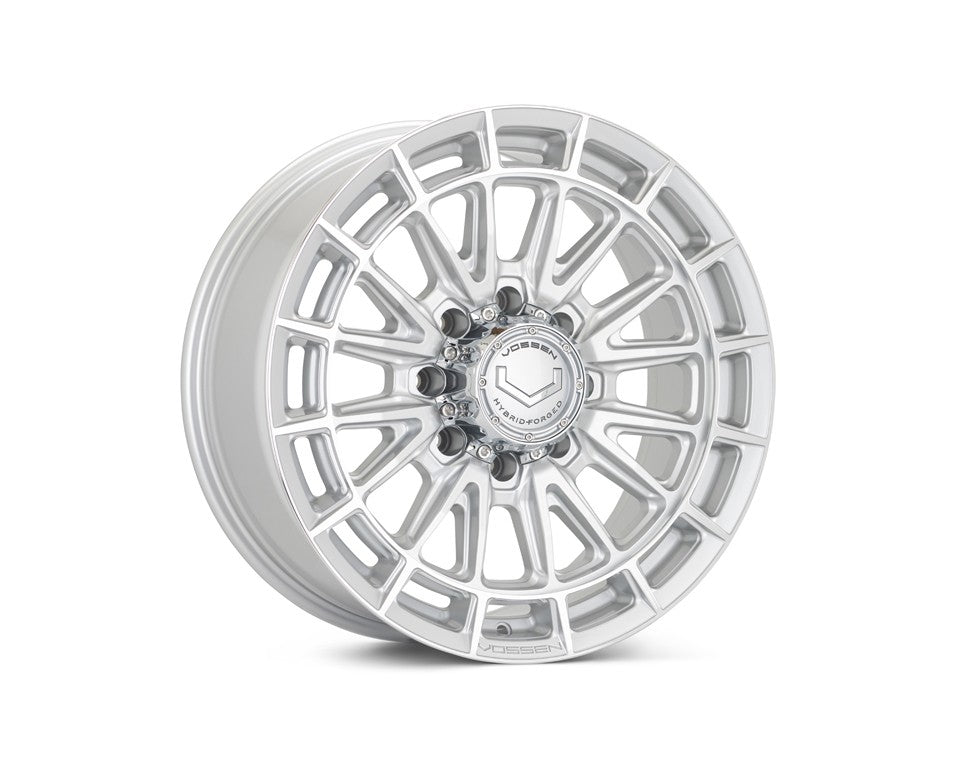 20" Vossen HFX5 Silver Polished 20x9 Wheels Fits Chevy Silverado 2500HD 3500HD