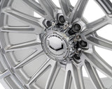 24" Vossen HFX5 Silver Polished 24x12 Wheels Fits Chevy Silverado HD 2001-2010