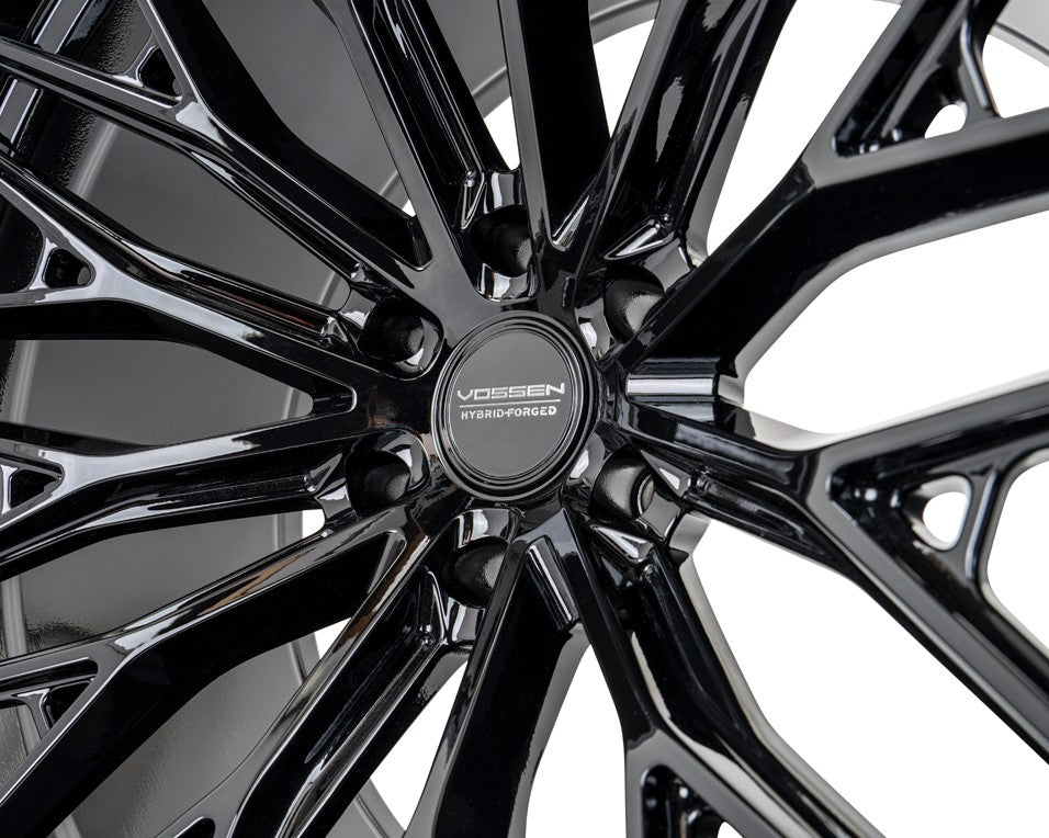 17" Vossen HFX6 Gloss Black 17x9 Concave Wheels Rims Fits Ford F150 2021 and Up