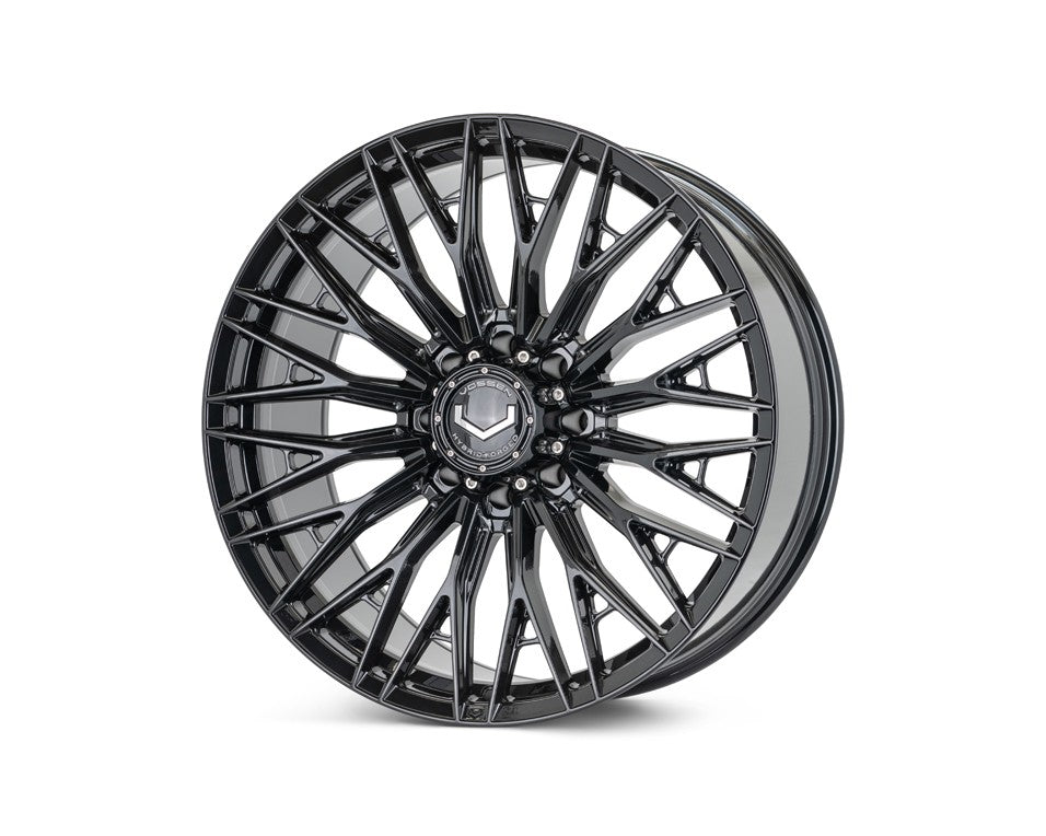 24" Vossen HFX6 Gloss Black 24x10 Concave Wheels Rims Fits Dodge Ram 2500 3500