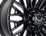 20" Vossen HFX6 Gloss Black 20x10 Concave Wheels Fits Ford F250 F350 Super Duty