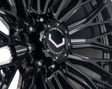 22" Vossen HFX6 Gloss Black 22x10 Wheels Fits Chevy Silverado 2500HD 3500HD