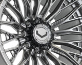 22" Vossen HFX6 Hyper Gunmetal 22x12 Concave Wheels Rims Fits RAM 2500 3500