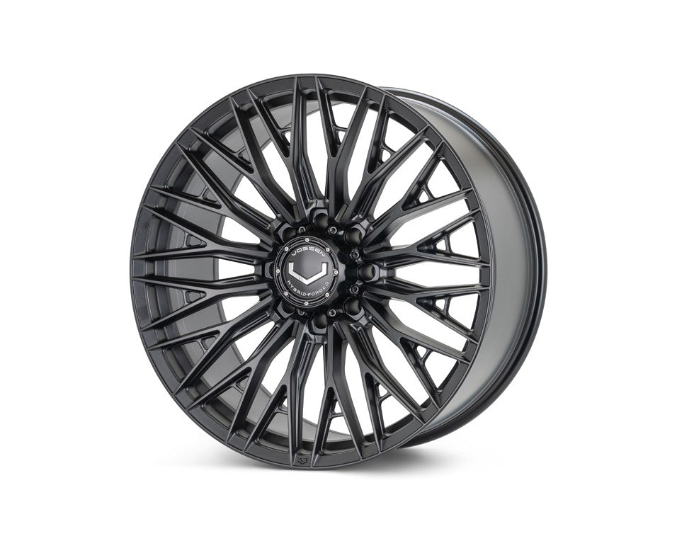 20" Vossen HFX6 Satin Black 20x9 Wheels Fits Chevy Silverado HD 2001-2010