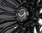 24" Vossen HFX6 Satin Black 24x12 Concave Wheels Rims Fits Dodge Ram 2500 3500