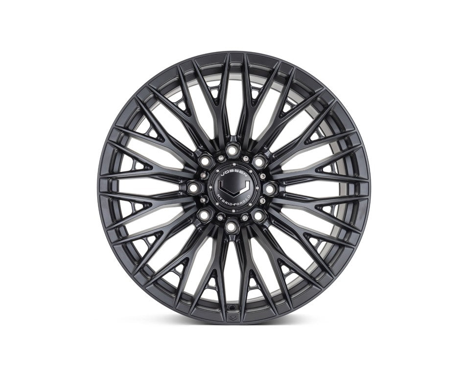 22" Vossen HFX6 Satin Black 22x10 Wheels Fits Chevy Silverado HD 2001-2010