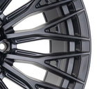 20" Vossen HFX6 Satin Black 20x10 Concave Wheels Fits GMC Sierra HD 2001-2010
