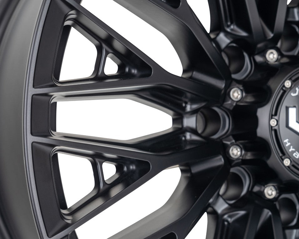 20" Vossen HFX6 Satin Black 20x10 Wheels Fits Chevy Silverado HD 2001-2010