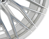 24" Vossen HFX6 Silver Polished 24x11 Wheels Fits Ford F250 F350 Super Duty